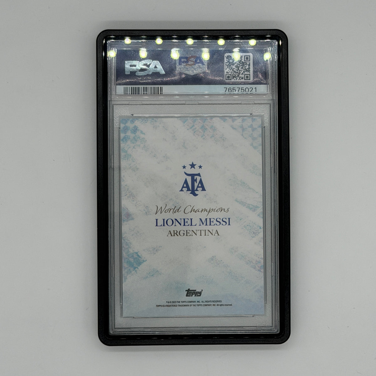 Lionel Messi Argentina Soccer Topps 2022 Argentina World Cup Auto /10