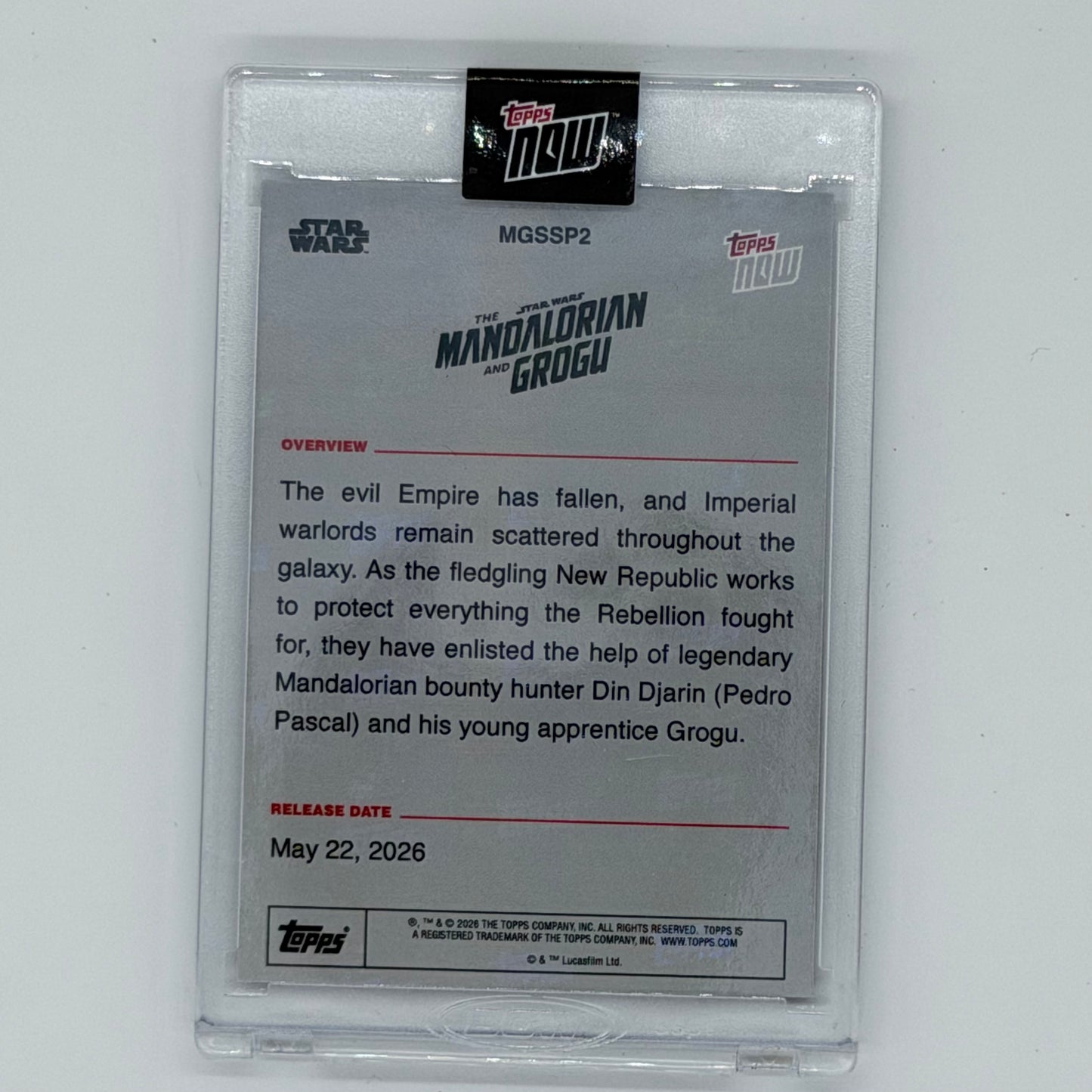 The Mandalorian & Grogu Star Wars Topps 2026 Now SSP