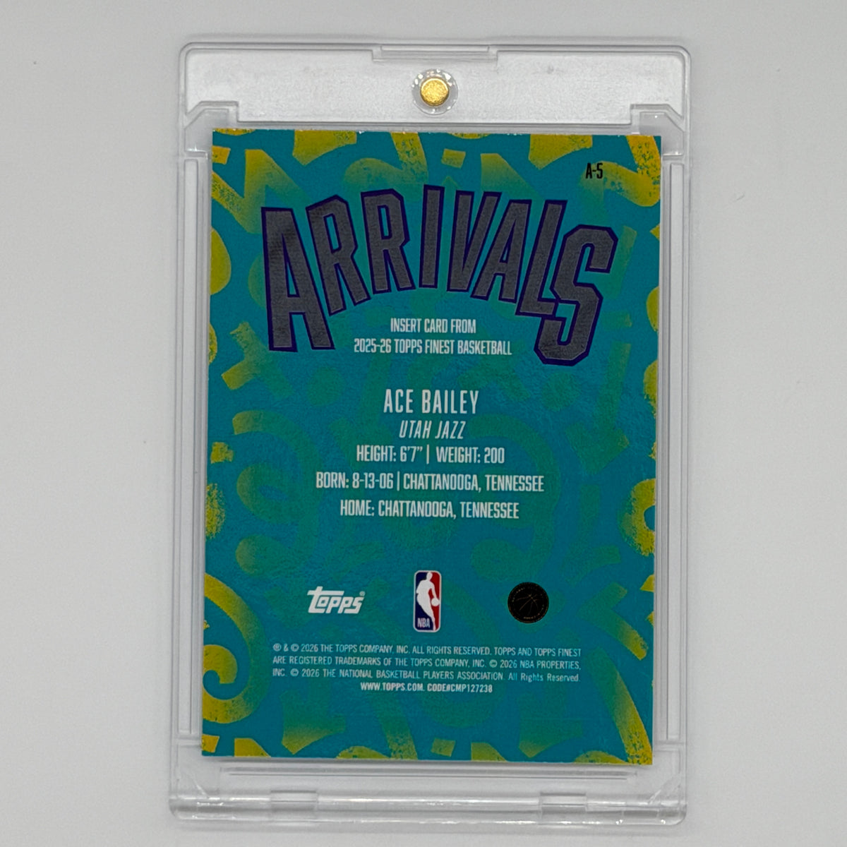 Ace Bailey Utah Jazz NBA Basketball Topps 2025 Finest Arrivals