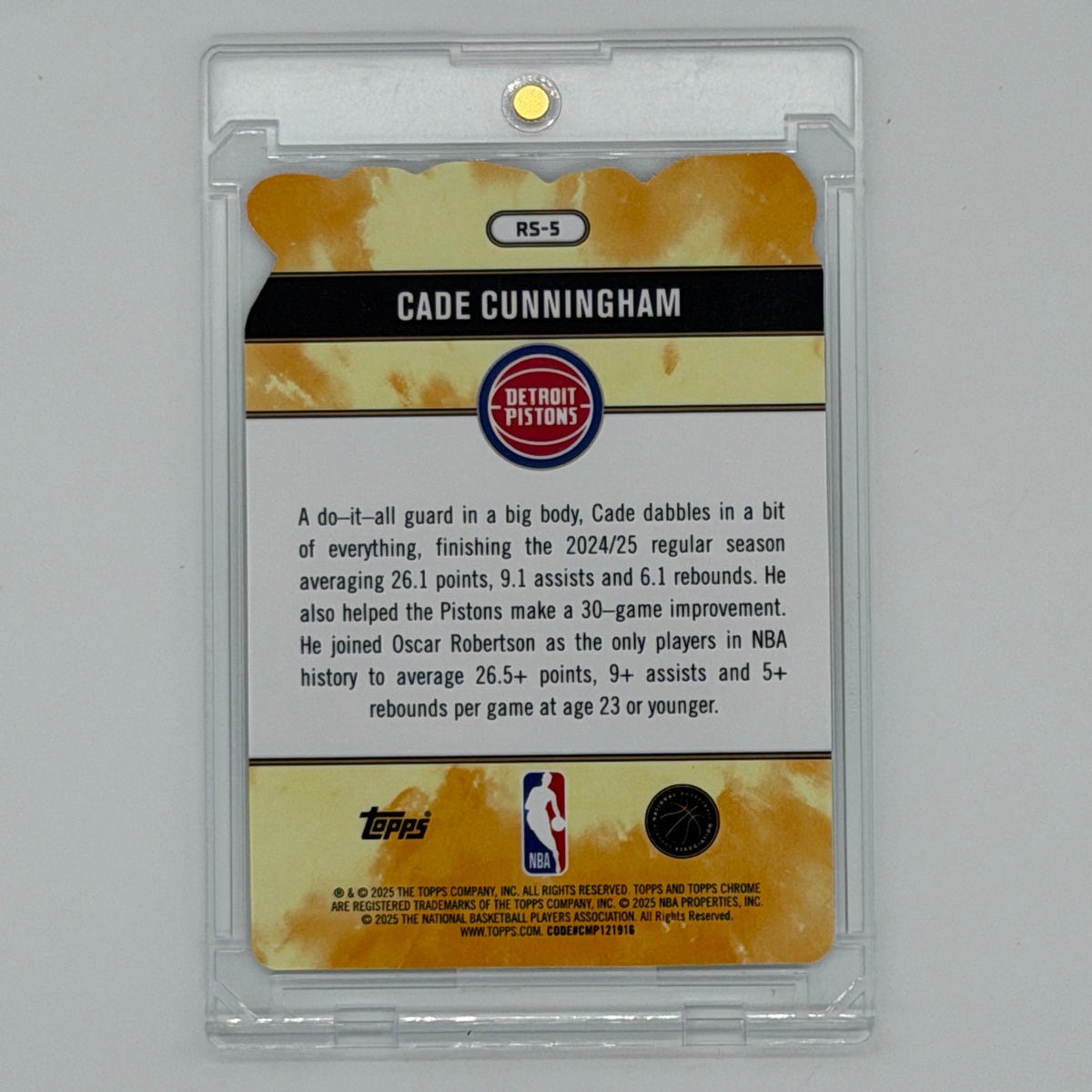 Cade Cunningham Detroit Pistons NBA Basketball Topps 2025 Chrome Rock Stars