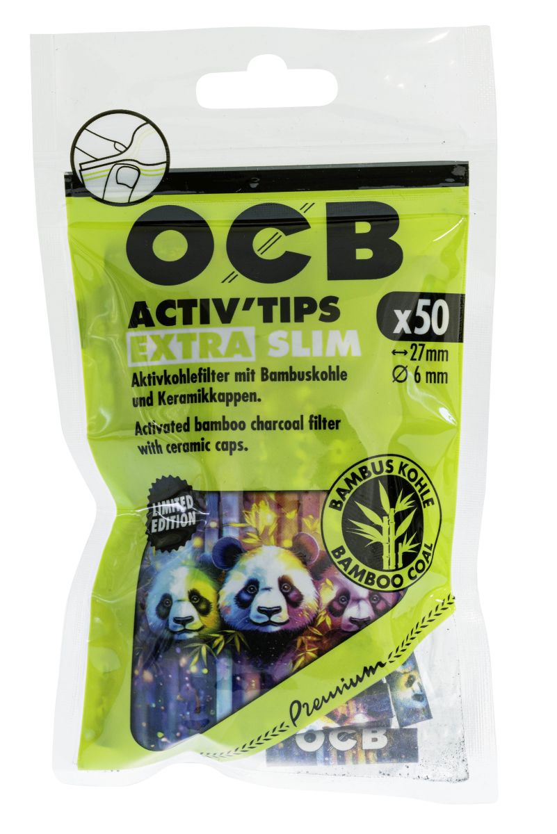 OCB SLIM Aktivkohle-Filter Ø 7mm, 50 Filter LIMITED EDITION