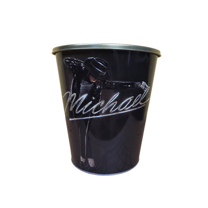 Michael Jackson Popcorn Eimer + Goldenen & Schwarzes Becher Mikrofon Bundle