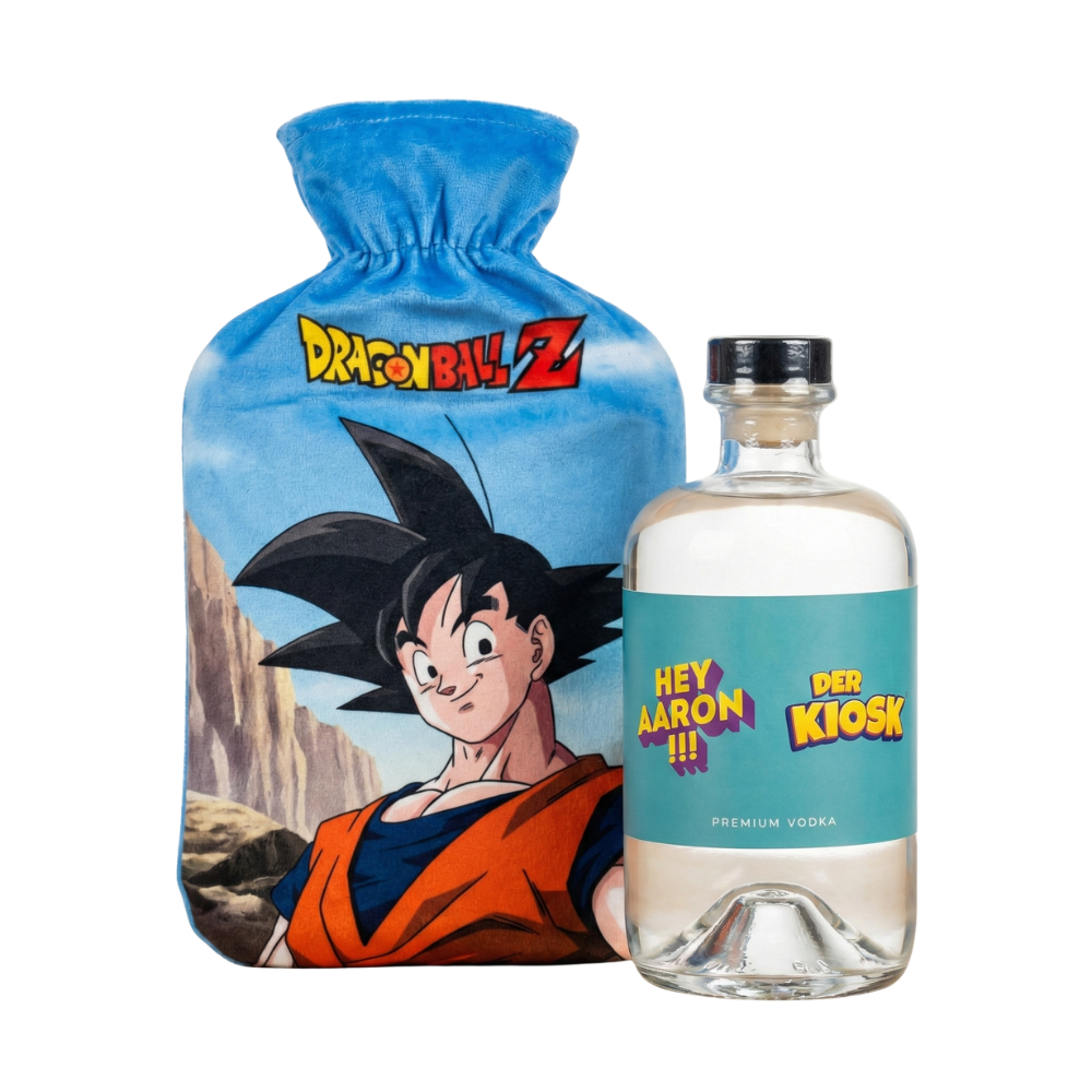 Hey Aaron / Kiosk Vodka 0,5l 40% Vol. x Wärmflasche Bundle
