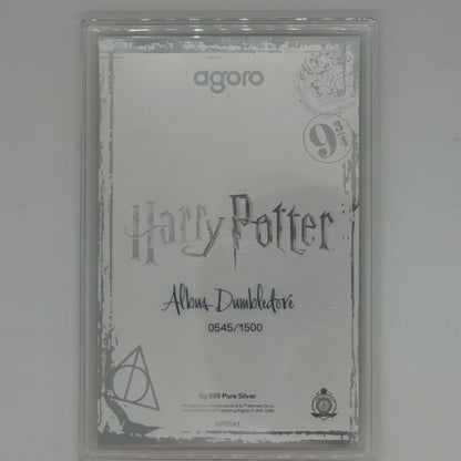 Albus Dumbledore Harry Potter Agoro 5g 999 Pure Silver 0545/1500