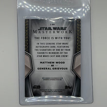Matthew Wood as General Grievous Star Wars Topps 2026 Masterwork Auto