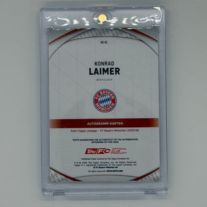 Konrad Laimer FC Bayern München Bundesliga Soccer Topps 2026 Lineage Auto /6