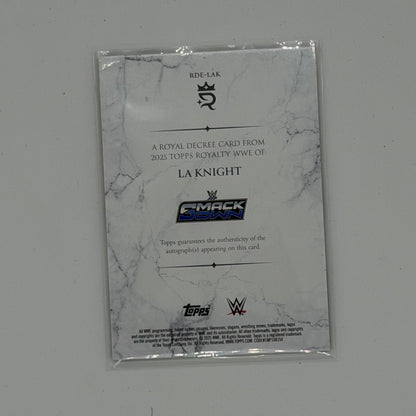 LA Knight Smackdown Wrestling Topps 2025 Royalty WWE Royal Decree Auto /25