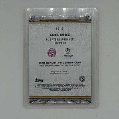 Luis Diaz FC Bayern München UEFA CL Soccer Topps 2026 Inception Auto /99