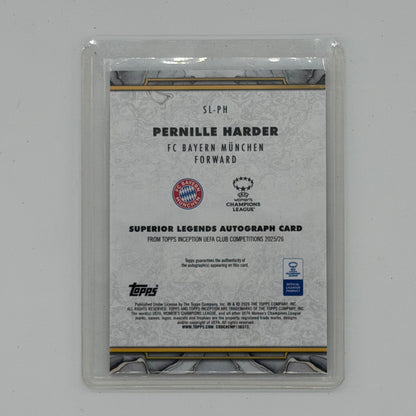 Pernille Harder Bayern UEFA Soccer Topps 2026 Inception Superior Legends Auto