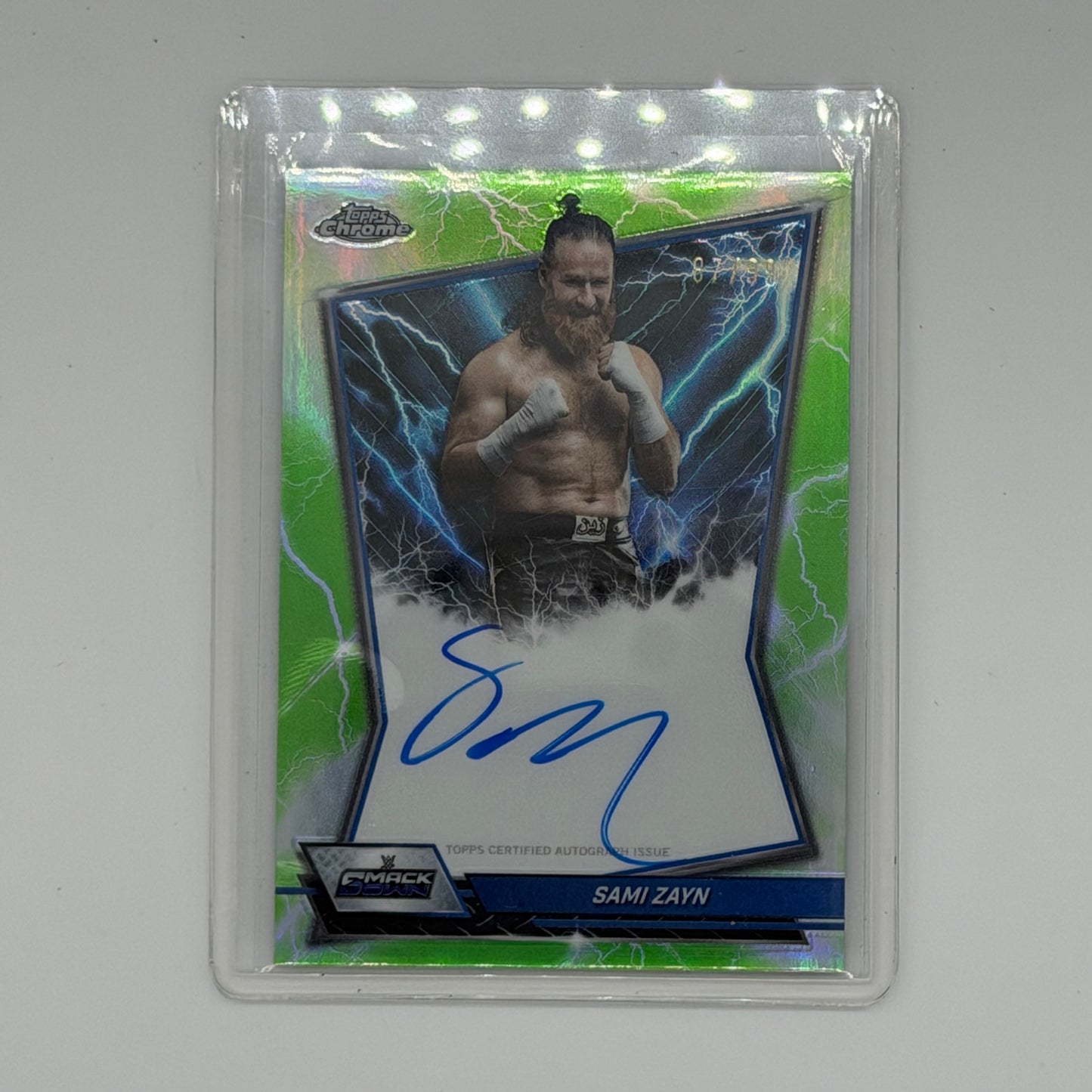 Sami Zayn Smackdown Wrestling Topps 2026 Chrome Auto /99
