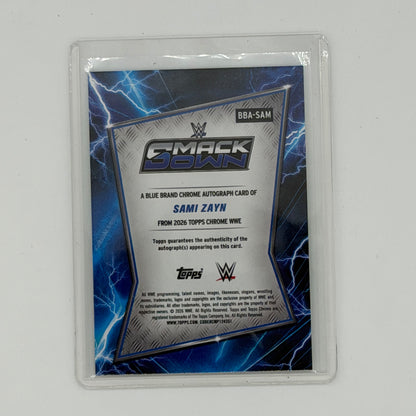 Sami Zayn Smackdown Wrestling Topps 2026 Chrome Auto /99