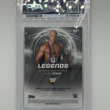 Kurt Angle Wrestling WWE Topps 2025 Universe Auto /50 PSA 8
