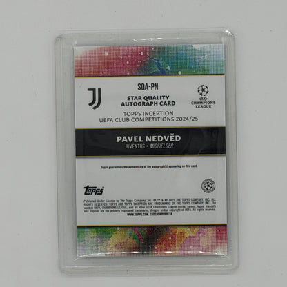 Pavel Nedved Juventus UEFA Soccer Topps 2024-25 Inception Star Quality Auto /25