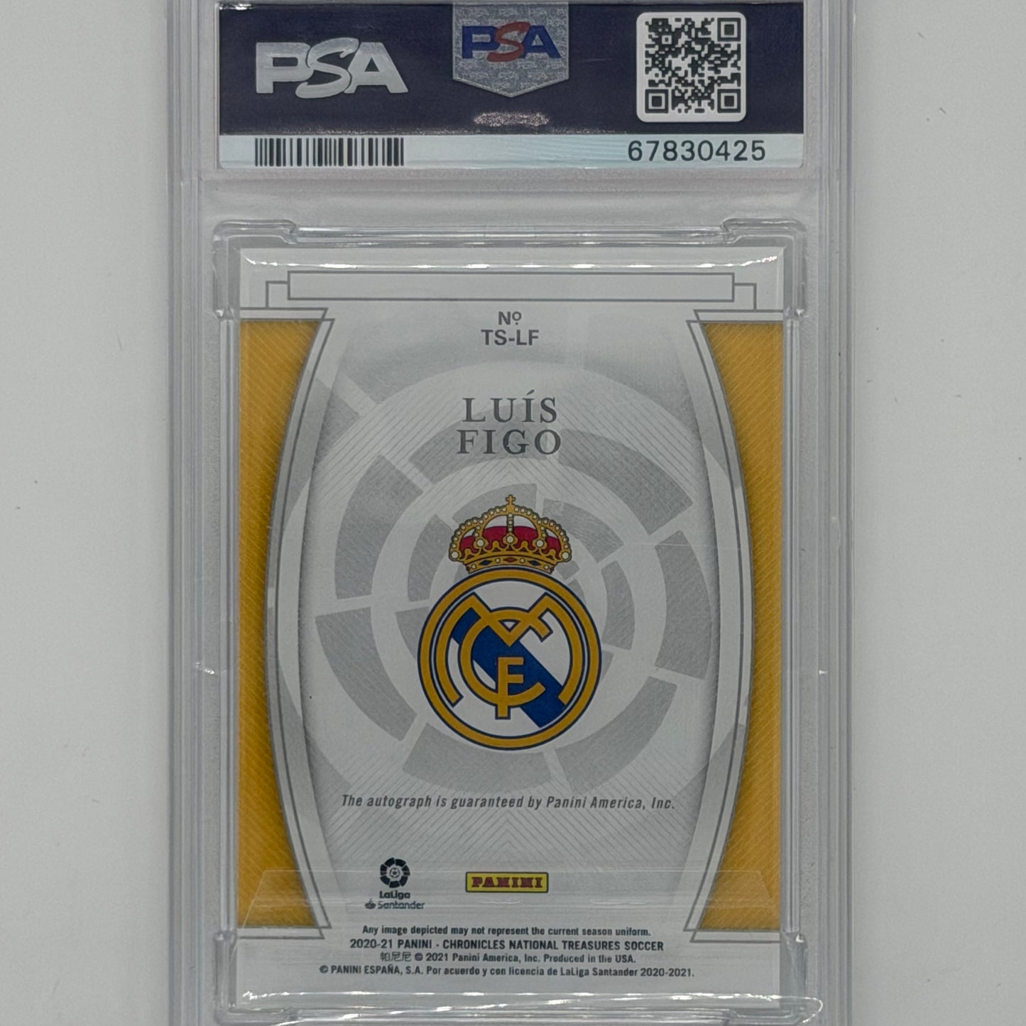 Luis Figo Real Madrid La Liga Soccer Panini 2020 Chronicles NT Auto /15