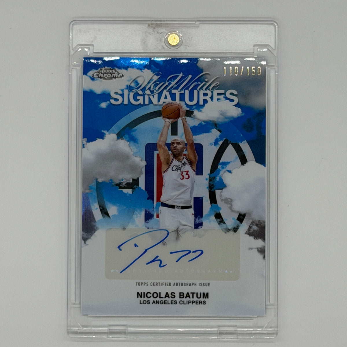 Nicolas Batum Clippers NBA Basketball Topps 2025 Chrome Sky-Write Auto /150