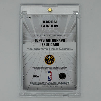 Aaron Gordon Denver Nuggets NBA Basketball Topps 2025 Chrome Auto