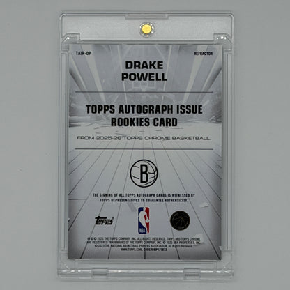 Drake Powell Brooklyn Nets NBA Basketball Topps 2025 Chrome Auto