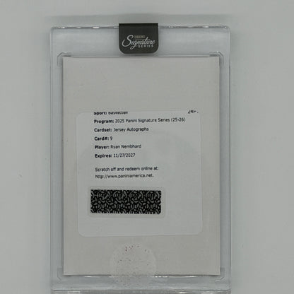Ryan Nembhard NBA Basketball Panini 2025 Signature Series Redemption Auto