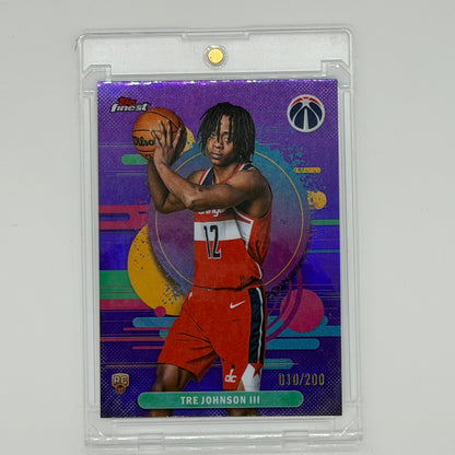Tre Johnson III Washington Wizards NBA Basketball Topps 2025 Finest /200