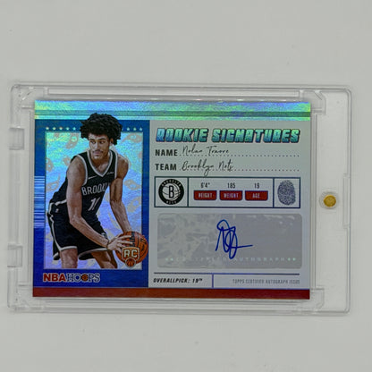 Nolan Traore Brooklyn Nets NBA Basketball Topps 2025 Hoops Rookie Signatures