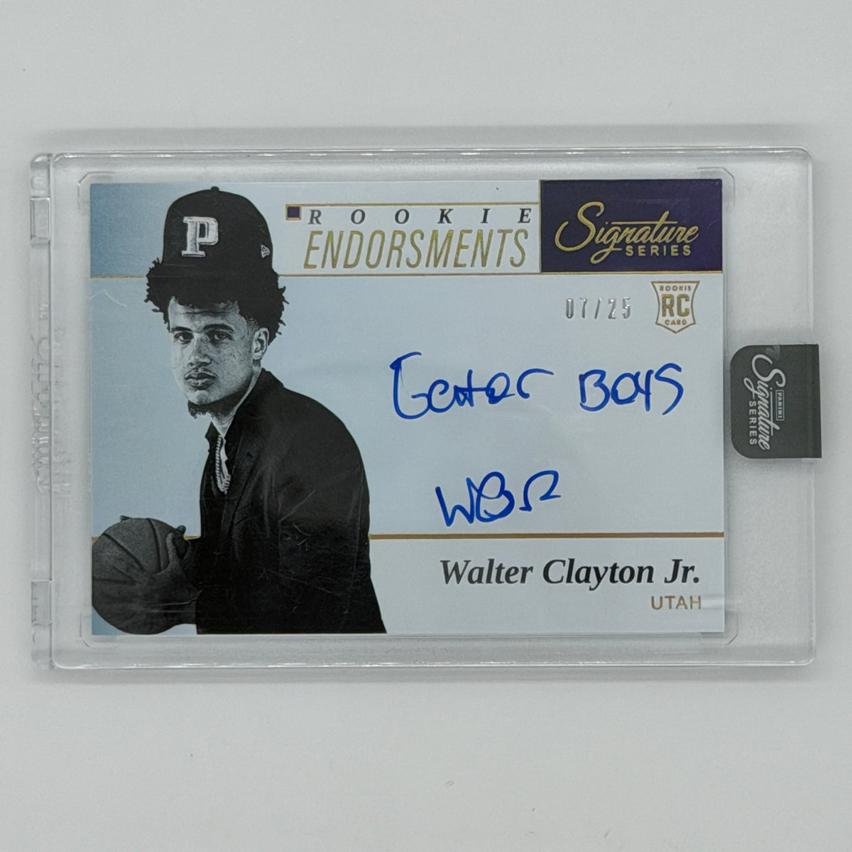 Walter Clayton Jr NBA Basketball Panini 2025 Rookie Endorsements Signature Series /25