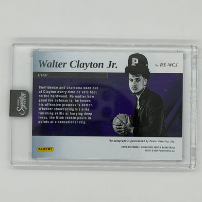 Walter Clayton Jr NBA Basketball Panini 2025 Rookie Endorsements Signature Series /25