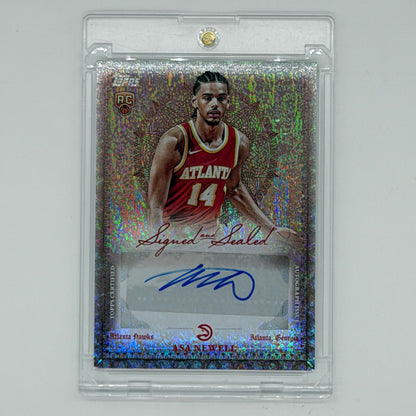 Asa Newell Atlanta Hawks NBA Basketball Topps 2025 Signed and Sealed Auto