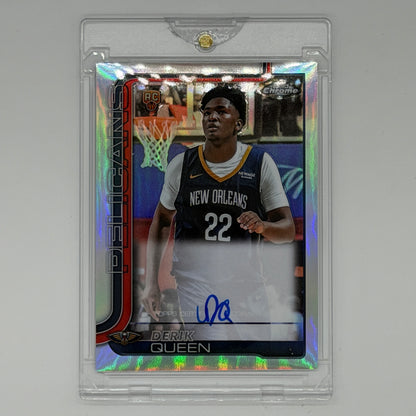 Derik Queen New Orleans Pelicans NBA Basketball Topps 2025 Chrome Auto