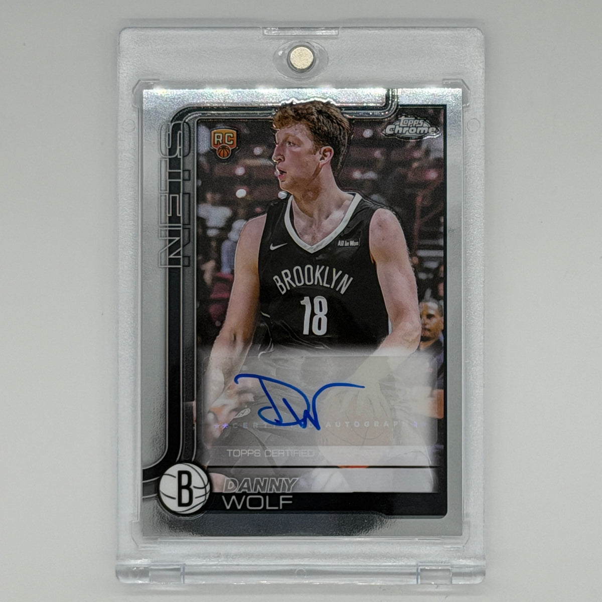 Danny Wolf Brooklyn Nets NBA Basketball Topps 2025 Chrome Auto