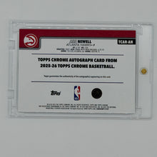 Asa Newell Atlanta Hawks NBA Basketball Topps 2025 Chrome Auto