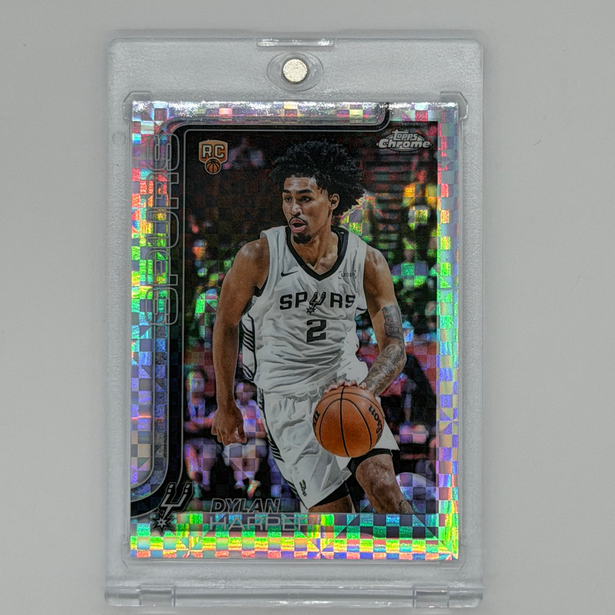 Dylan Harper San Antonio Spurs NBA Basketball Topps 2025 Chrome RC Checkerboard