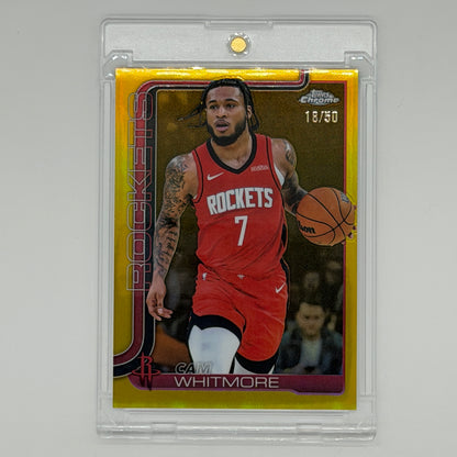 Cam Whitmore Houston Rockets NBA Basketball Topps 2025 Chrome /50