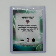 Jalen Brunson NY Knicks NBA Basketball Topps 2025 Chrome Stratospheric Stars