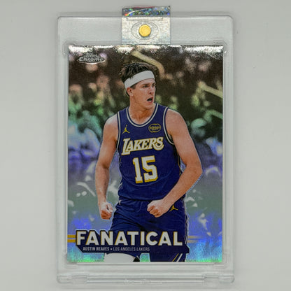 Austin Reaves LA Lakers NBA Basketball Topps 2025 Chrome Fanatical