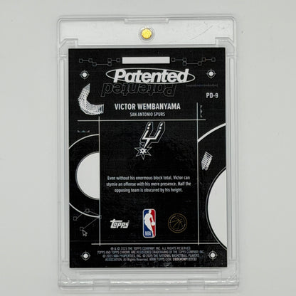Victor Wembanyama SA Spurs NBA Basketball Topps 2025 Chrome Patented