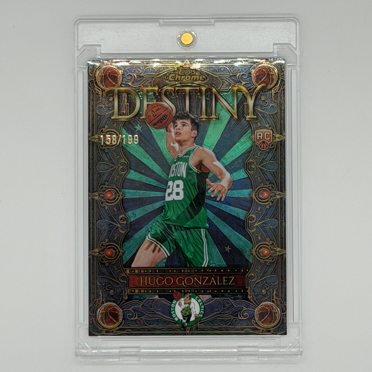 Hugo González Boston Celtics NBA Basketball Topps 2025 Chrome Destiny RC /199
