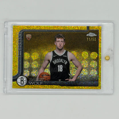Danny Wolf Brooklyn Nets NBA Basketball Topps 2025 Chrome RC /50