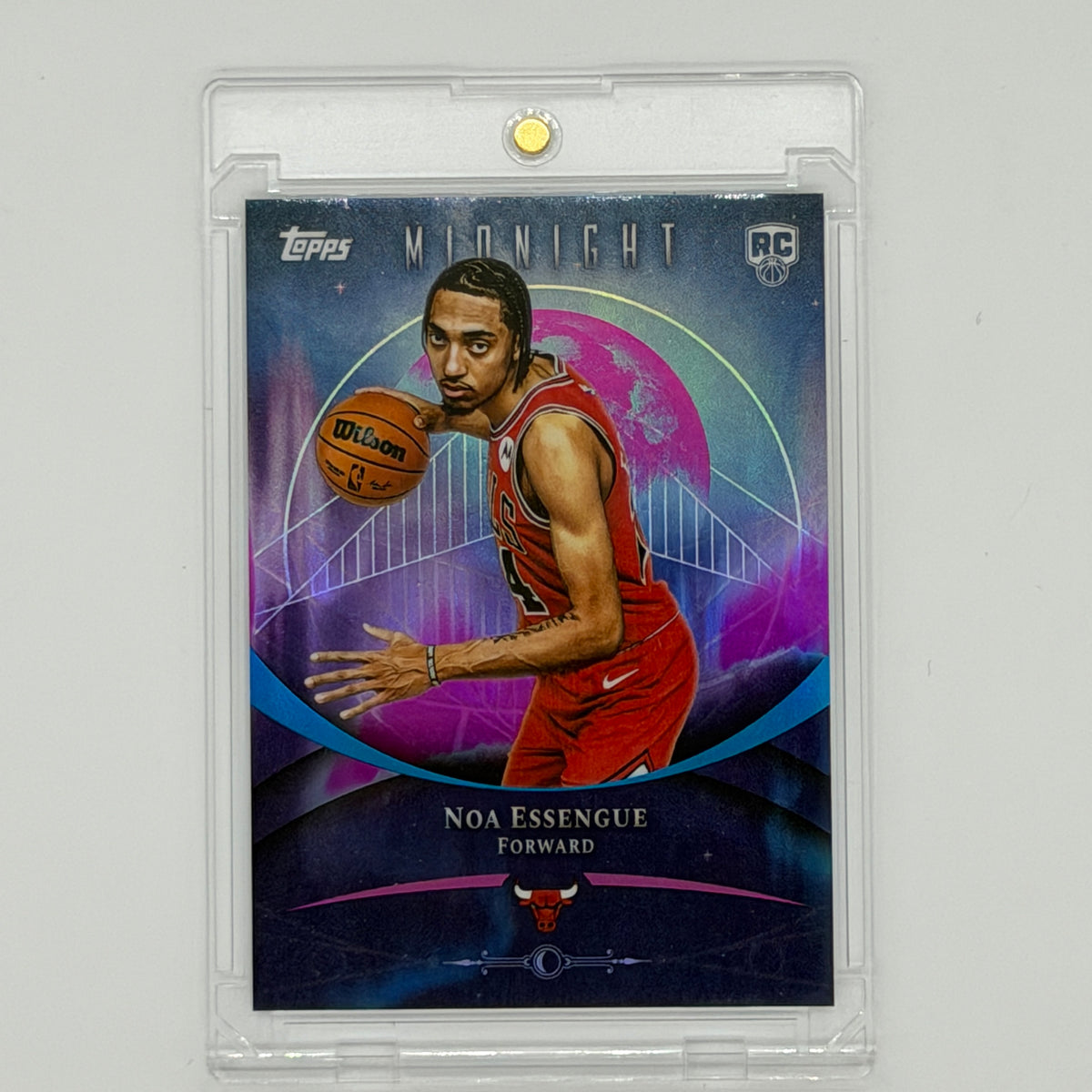 Noa Essengue Chicago Bulls NBA Basketball Topps 2025 Midnight RC