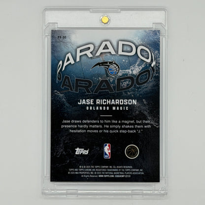 Jase Richardson Orlando Magic NBA Basketball Topps 2025 Chrome Paradox