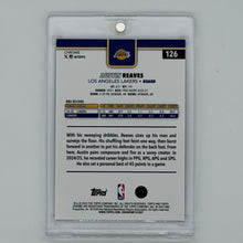 Austin Reaves Los Angeles Lakers NBA Basketball Topps 2025 Chrome /75