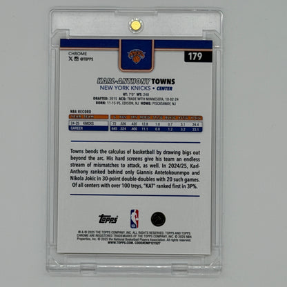 Karl-Anthony Towns New York Knicks NBA Basketball Topps 2025 Chrome /50