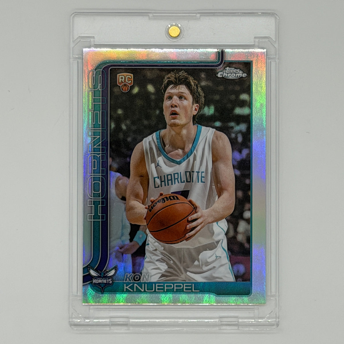 Kon Knueppel Charlotte Hornets NBA Basketball Topps 2025 Chrome Refractor