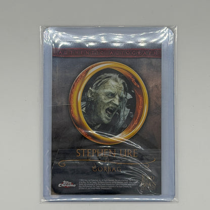 Stephen Ure as Gorbag Lord of the Rings Trilogy Topps 2007 Chrome Auto
