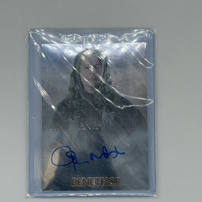 John Noble as Denethor Lord of the Rings Trilogy Topps 2007 Chrome Auto