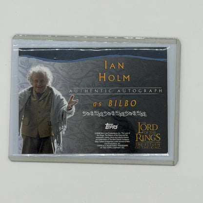 Ian Holm as Bilbo Return of the King Lord of the Rings Topps 2003 Auto
