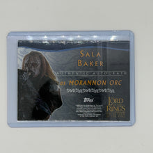 Sala Baker Morannon Orc Return of the King Lord of the Rings Topps 2003 Auto
