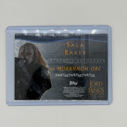 Sala Baker Morannon Orc Return of the King Lord of the Rings Topps 2003 Auto