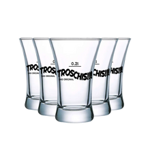 Fehlerhafte Troschis Shot-Gläser-Set (6pcs) auf dem Glas steht 0,2l statt 0,02l