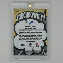 Jahmyr Gibbs Detroit Lions Football Topps 2025 Touchdown! NFL