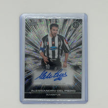 Alessandro Del Piero Juventus UCL Soccer Topps 2025 Chrome Black Lazer Auto